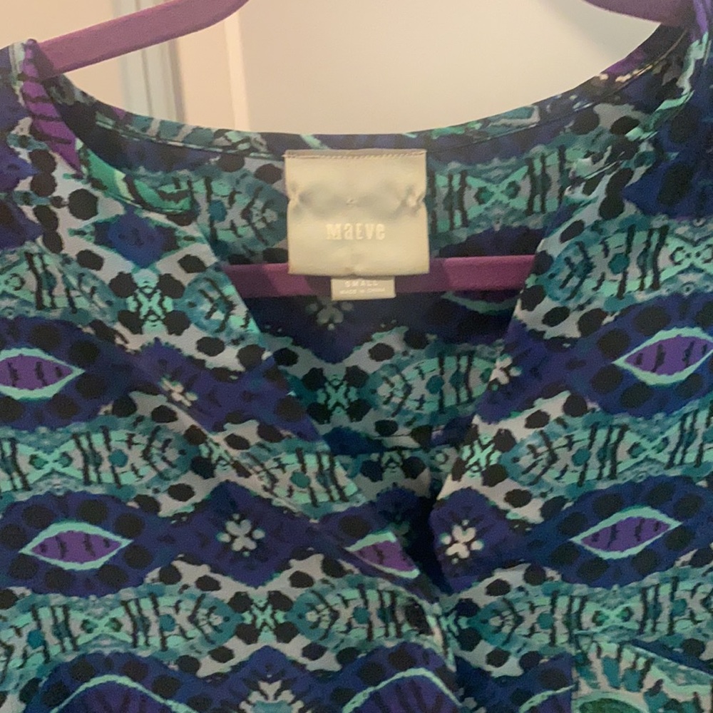 Anthropologie dress Maeve Ikat frequencies Shirt dress Small - Picture 2 of 2